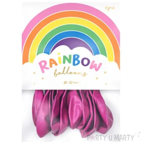 balony rainbow metalizowane fuksja partydeco 11 10 szt