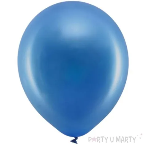 balony rainbow metalizowane granatowe partydeco 9 10 szt