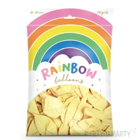 balony rainbow metalizowane kremowe partydeco 9 100 szt