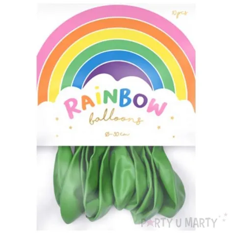 balony rainbow metalizowane limonkowe partydeco 11 10 szt