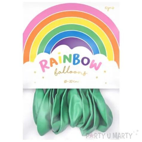 balony rainbow metalizowane mietowe partydeco 11 10 szt