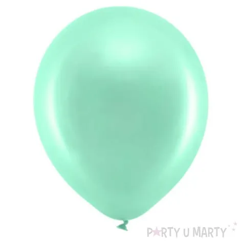 balony rainbow metalizowane mietowe partydeco 9 10 szt