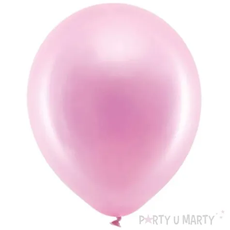 balony rainbow metalizowane rozowe partydeco 9 100 szt