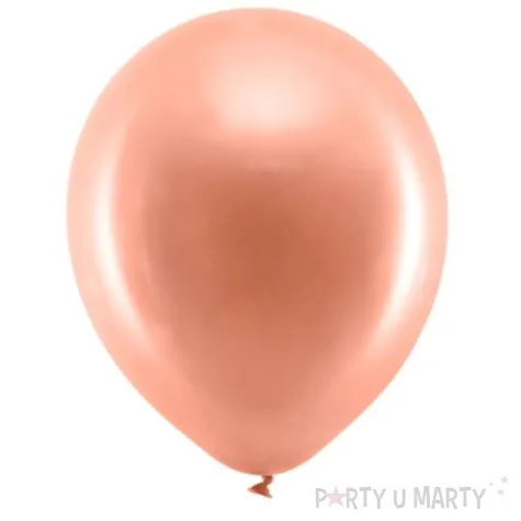 balony rainbow metalizowane rozowe zloto partydeco 9 10 szt
