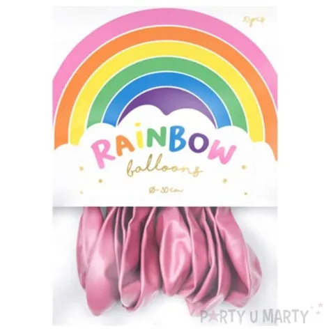 balony rainbow metalizowane rozowy jasny partydeco 11 10 szt
