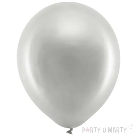 balony rainbow metalizowane srebrne partydeco 11 10 szt
