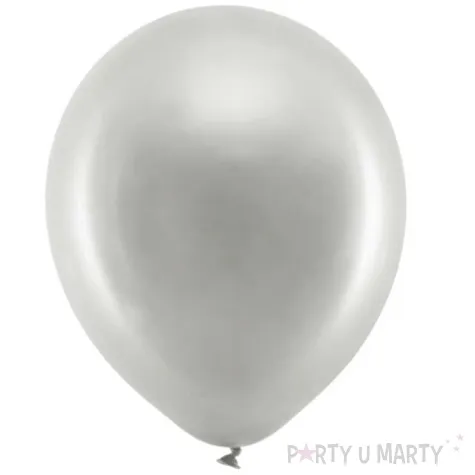 balony rainbow metalizowane srebrne partydeco 11 100 szt