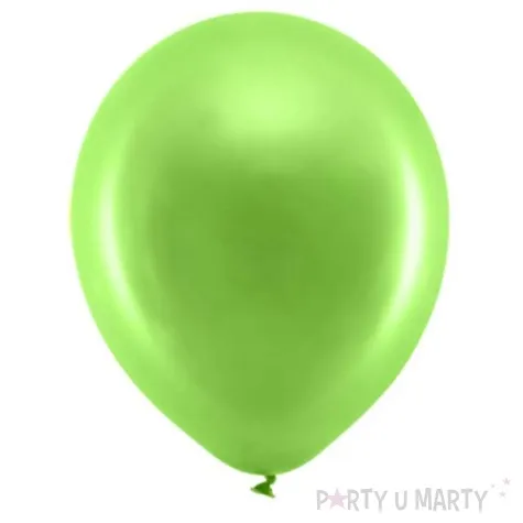 balony rainbow metalizowane zielone jasne 9 10 szt