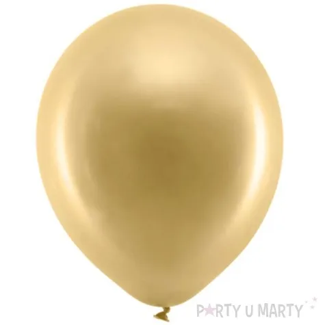 balony rainbow metalizowane zlote partydeco 11 100 szt