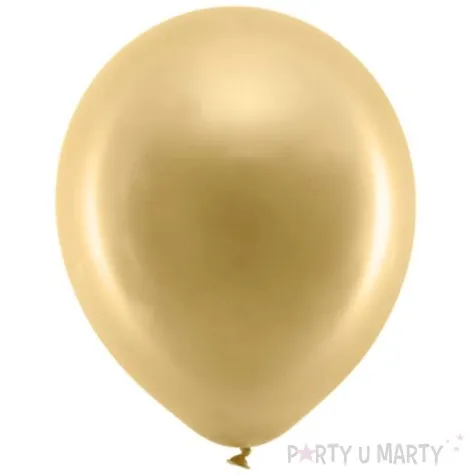 balony rainbow metalizowane zlote partydeco 9 100 szt