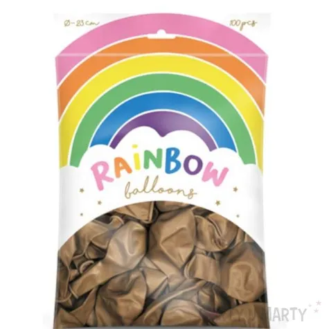 balony rainbow metalizowane zlote partydeco 9 100 szt
