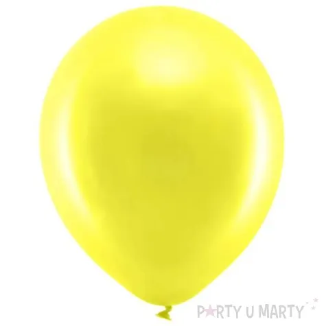 balony rainbow metalizowane zolte partydeco 9 100 szt