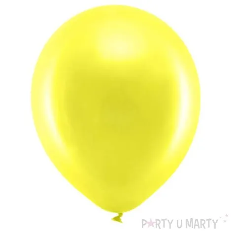 balony rainbow metalizowane zolty partydeco 9 10 szt