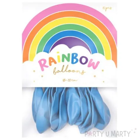 balony rainbow pastelowe blekitne partydeco 11 10 szt
