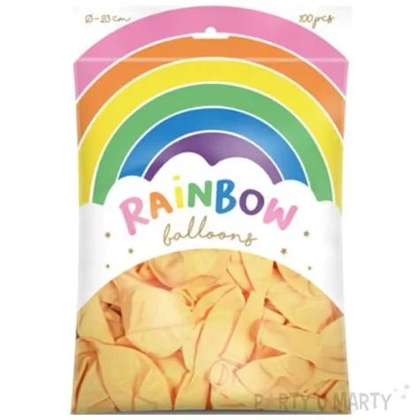 balony rainbow pastelowe kremowe partydeco 9 100 szt