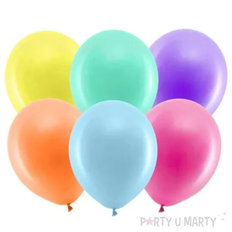 balony rainbow pastelowe mix partydeco 9 10 szt