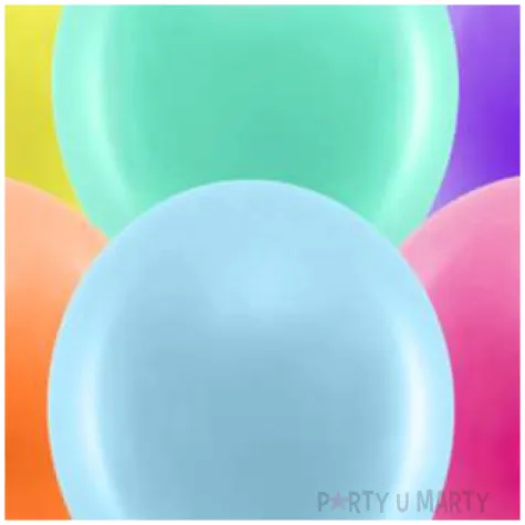 balony rainbow pastelowe mix partydeco 9 100 szt