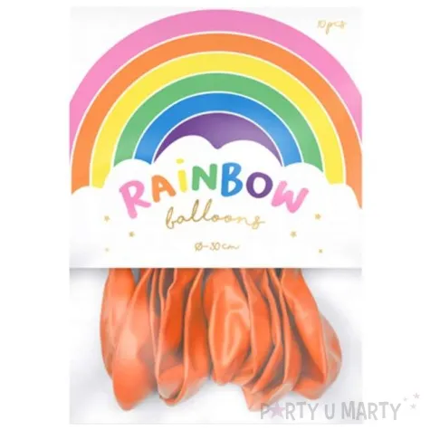 balony rainbow pastelowe pomaranczowe partydeco 11 10 szt