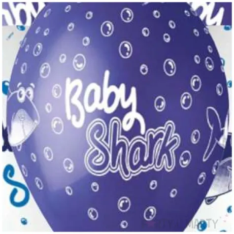 balony rekiny granatowo biale gemar 13 5 szt