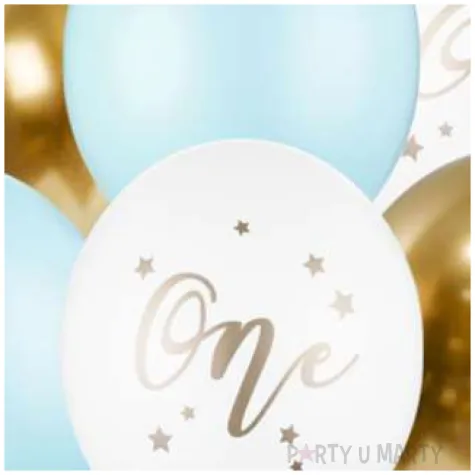 balony roczek one partydeco 12 6 szt