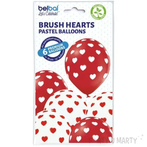 balony romantyczne serduszka mix 12 6 szt