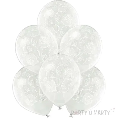 balony roze przezroczyste belbal 12 6 szt