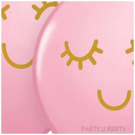 balony rzesy i usmiech rozowy pastel qualatex 11 25 szt