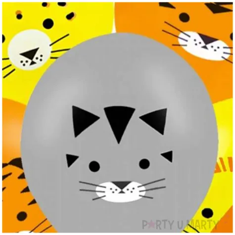 balony safari dzikie koty partypal 12 6 szt