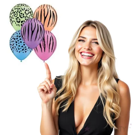 balony safari neon mix qualatex 11 50 szt