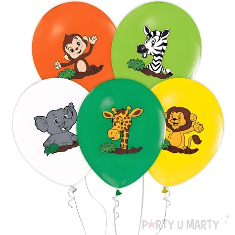 balony safari zwierzeta mix godan 12 5 szt
