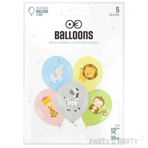 balony safari zwierzeta mix partypal 12 5 szt