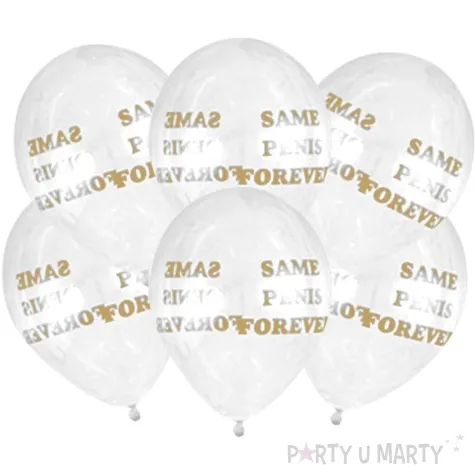 balony same penis forever transparentne partydeco 12 6 szt