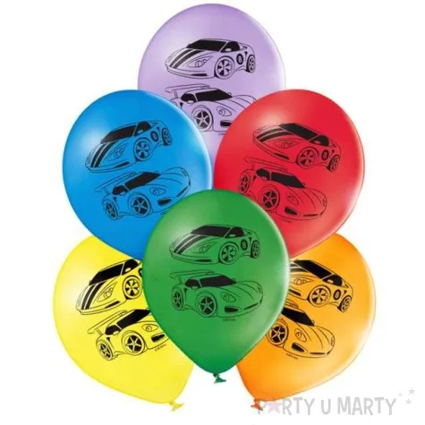 balony samochody mix belbal 12 6 szt