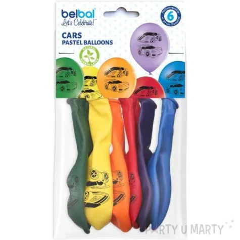 balony samochody mix belbal 12 6 szt