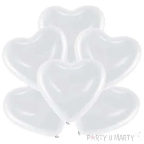 balony serca bialy pastel globos 10 6 szt