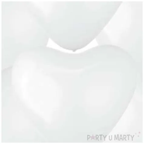 balony serca ekologiczne biale partypal 12 6 szt