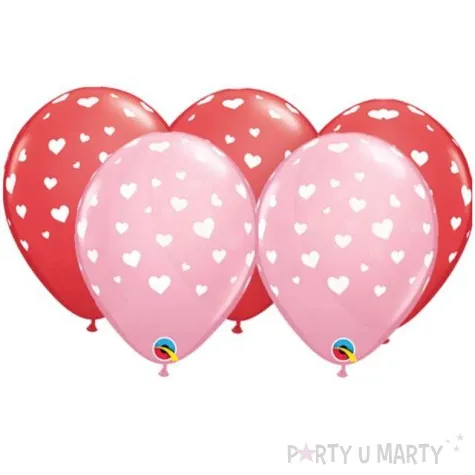 balony serca mix qualatex 11 25 szt