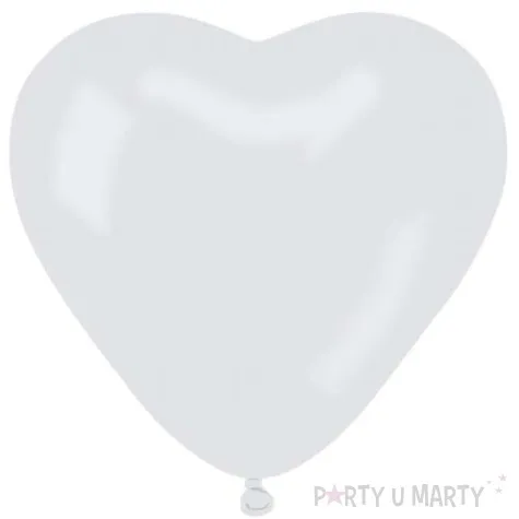 balony serca pastel bialy 10 50 szt