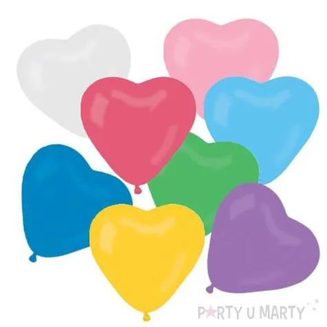 balony serca pastel mix gemar 10 50 szt