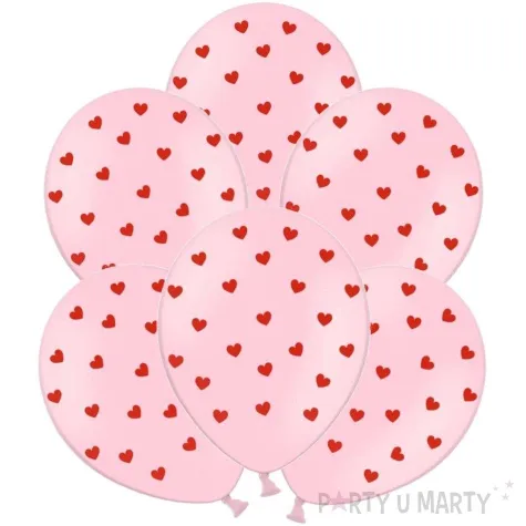 balony serca pastel rozowe strong 12 6 szt