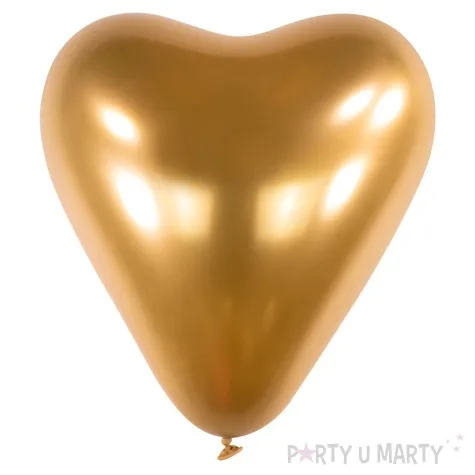 balony serca satynowe zloty amscan 12 50 szt