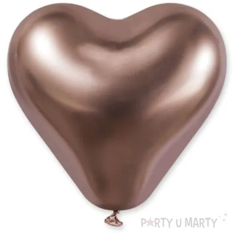 balony serca shiny rozowe zloto gemar 12 25 szt