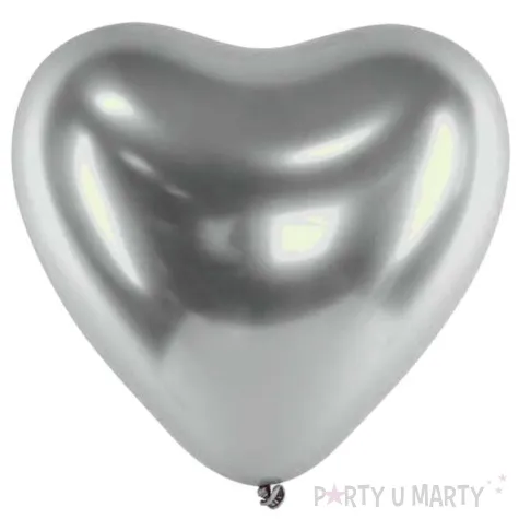 balony serca shiny srebrne gemar 12 25 szt
