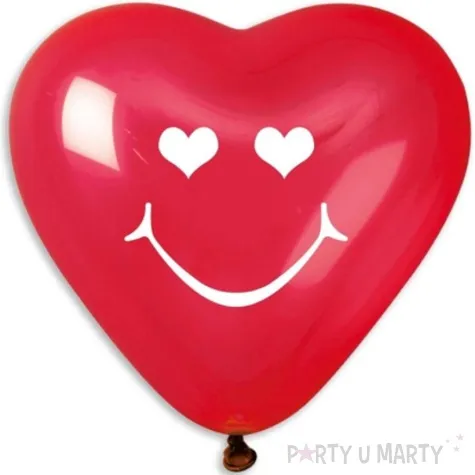 balony serca z usmiechem czerwone godan 10 hrt 3 szt