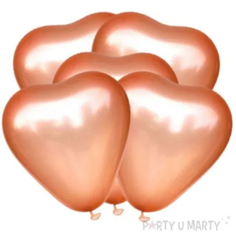 balony serce classic heart rozowe zloto viper 12 5 szt