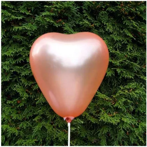 balony serce classic heart rozowe zloto viper 12 5 szt
