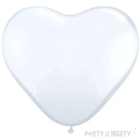 balony serce pastel biale qualatex 36 2 szt