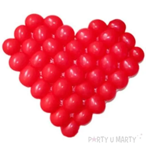 balony serce z siatka czerwony funny fashion zestaw