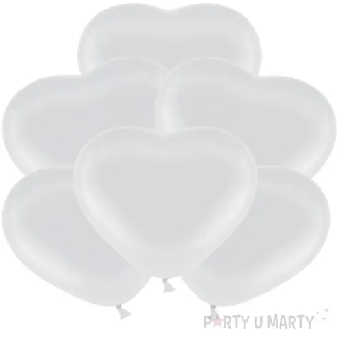 balony serduszka biale belbal 11 6 szt hrt