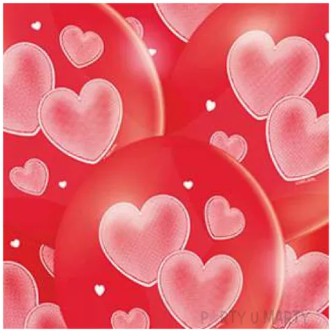 balony serduszka czerwone belbal 12 6 szt